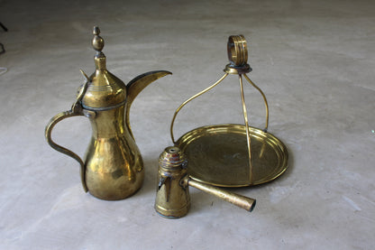 Brass Turkish Tea Kettle Tray - Kernow Furniture