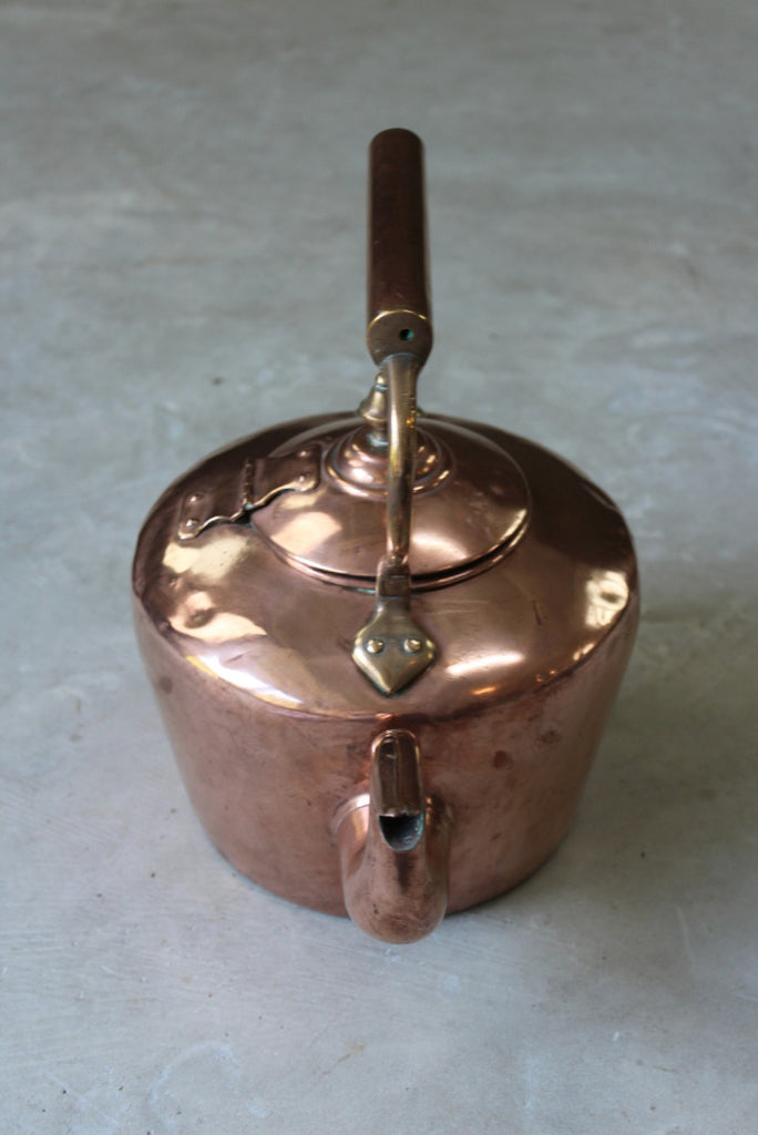 Antique 8 Pint Copper Kettle - Kernow Furniture