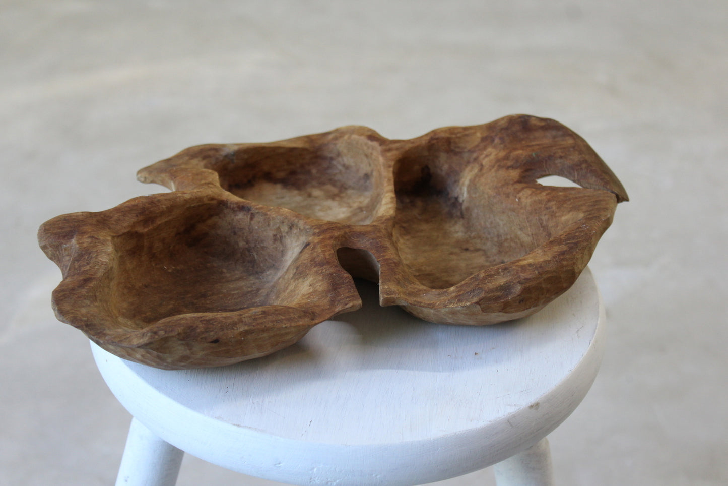 Rustic Carved Wooden Bowl - Kernow Furniture