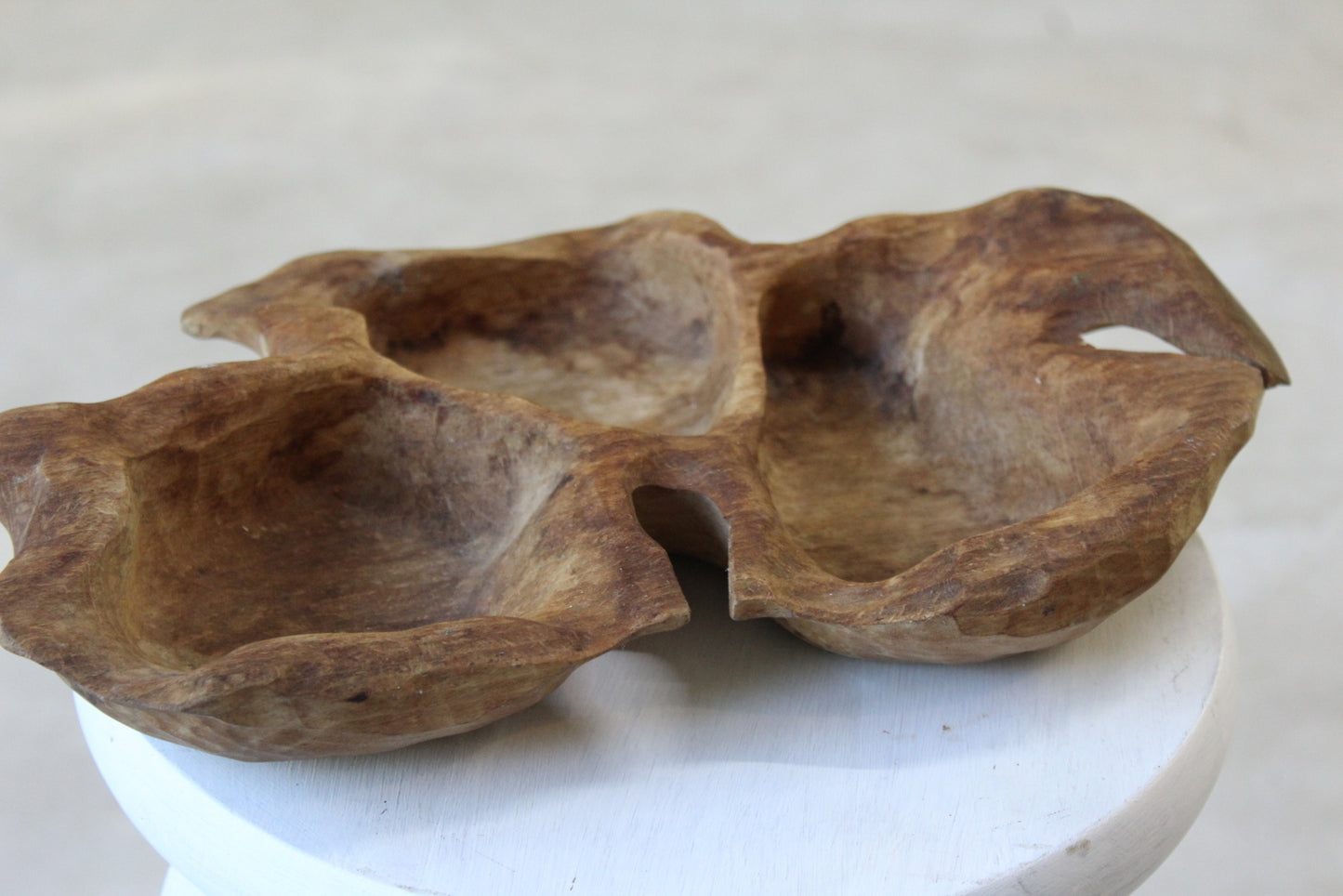 Rustic Carved Wooden Bowl - Kernow Furniture