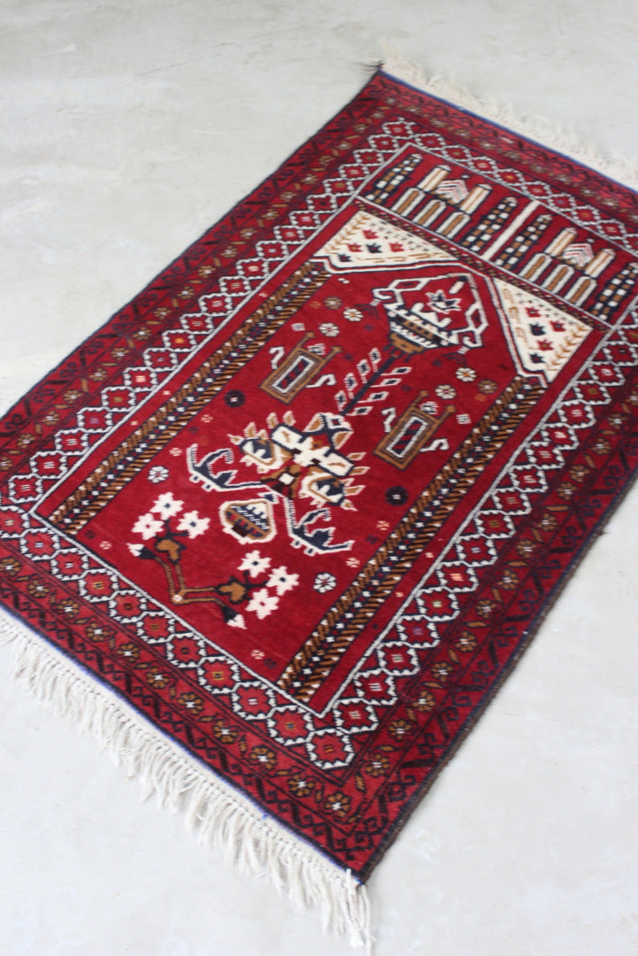 Modern Red Prayer Rug - Kernow Furniture