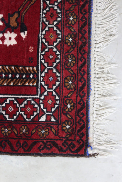 Modern Red Prayer Rug - Kernow Furniture