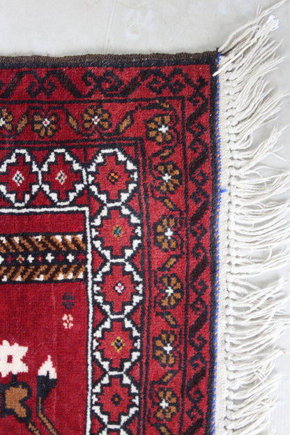 Modern Red Prayer Rug - Kernow Furniture