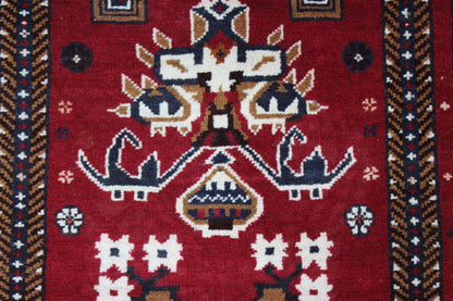 Modern Red Prayer Rug - Kernow Furniture