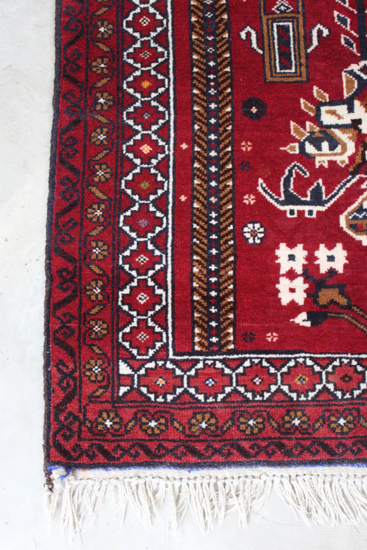 Modern Red Prayer Rug - Kernow Furniture