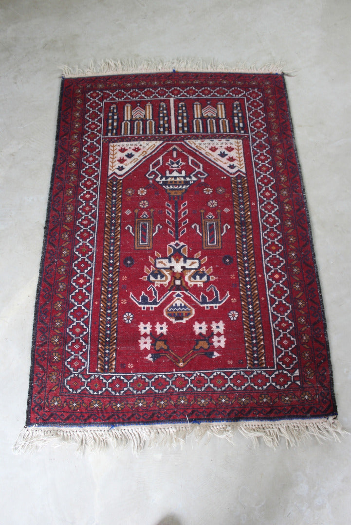 Modern Red Prayer Rug - Kernow Furniture