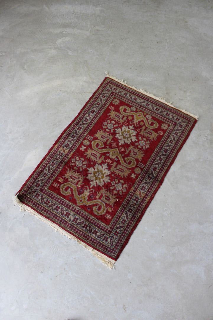 Modern Red Prayer Rug - Kernow Furniture