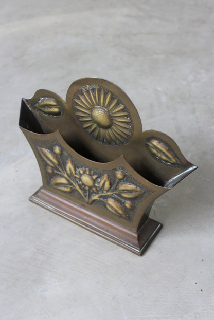 Victorian Brass Letter Rack - Kernow Furniture