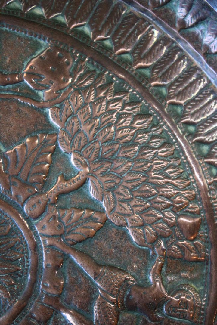 Antique Indian Copper Charger