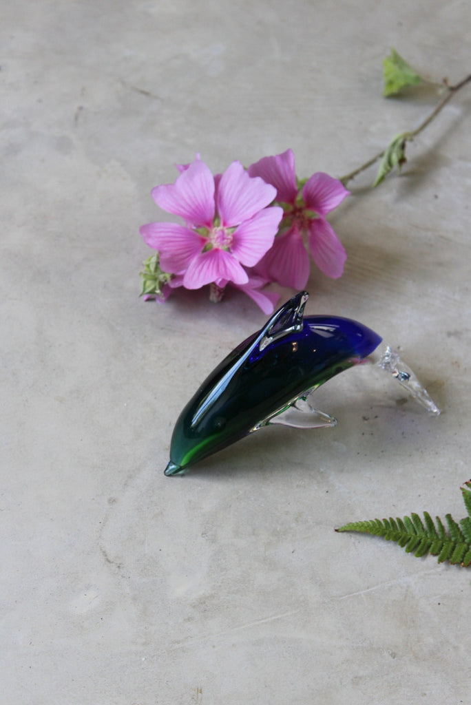 Glass Dolphin Paperweight - Kernow Furniture