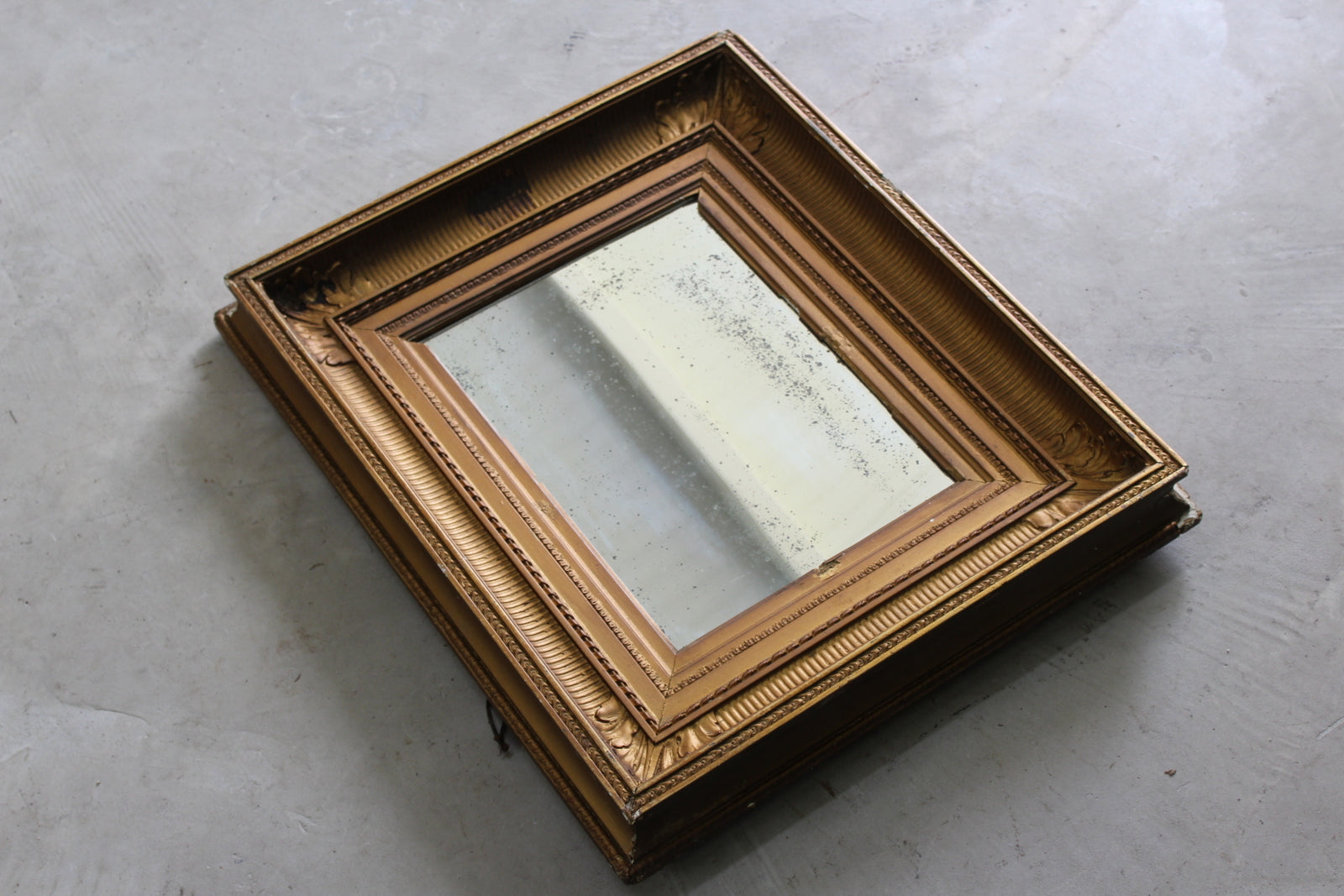 Small Antique Gilt Mirror - Kernow Furniture