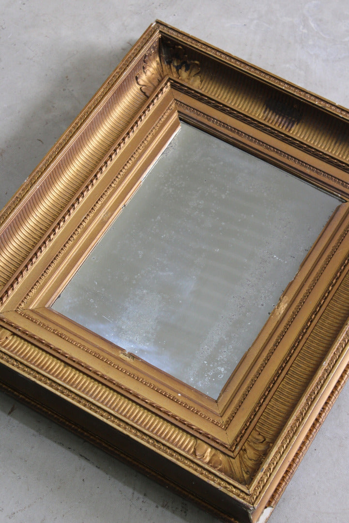 Small Antique Gilt Mirror - Kernow Furniture