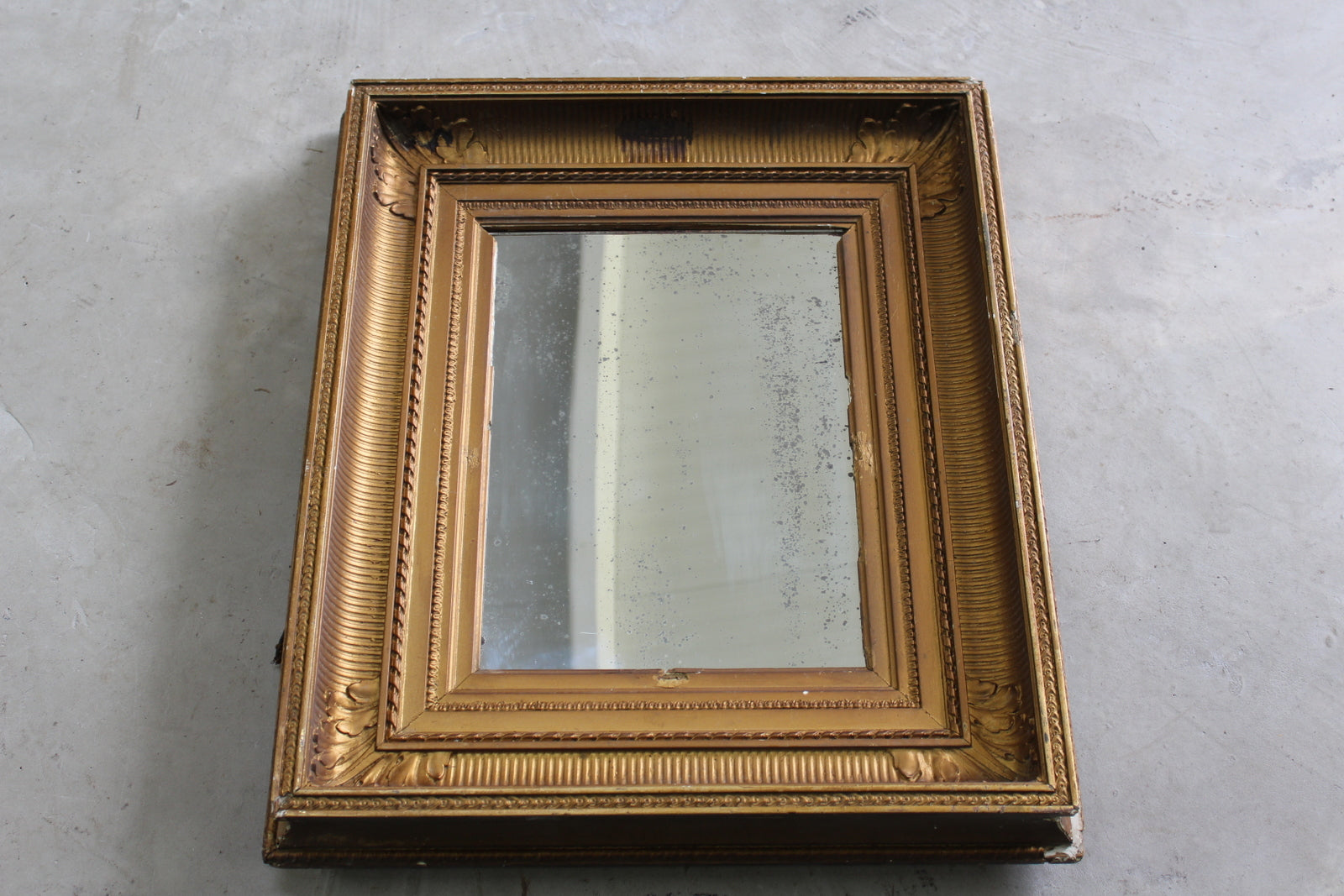 Small Antique Gilt Mirror - Kernow Furniture