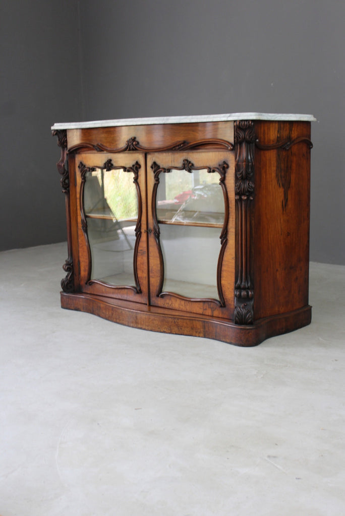 Victorian Serpentine Rosewood Chiffonier - Kernow Furniture