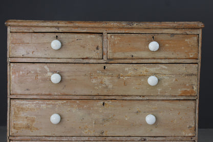 Antique Rustic Pine Chest of Drawers - Kernow Furniture