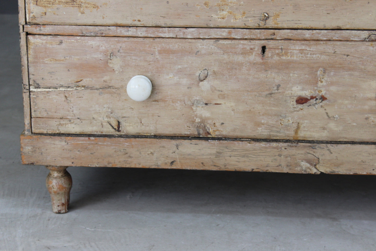 Antique Rustic Pine Chest of Drawers - Kernow Furniture