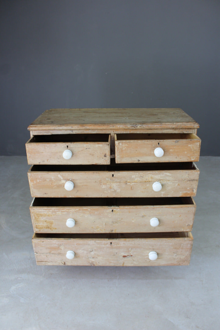 Antique Rustic Pine Chest of Drawers - Kernow Furniture