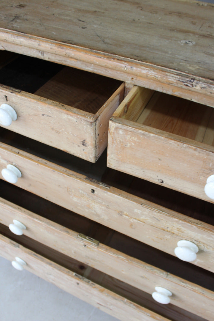 Antique Rustic Pine Chest of Drawers - Kernow Furniture