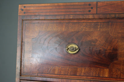 Antique Georgian Mahogany Secretaire Chest - Kernow Furniture