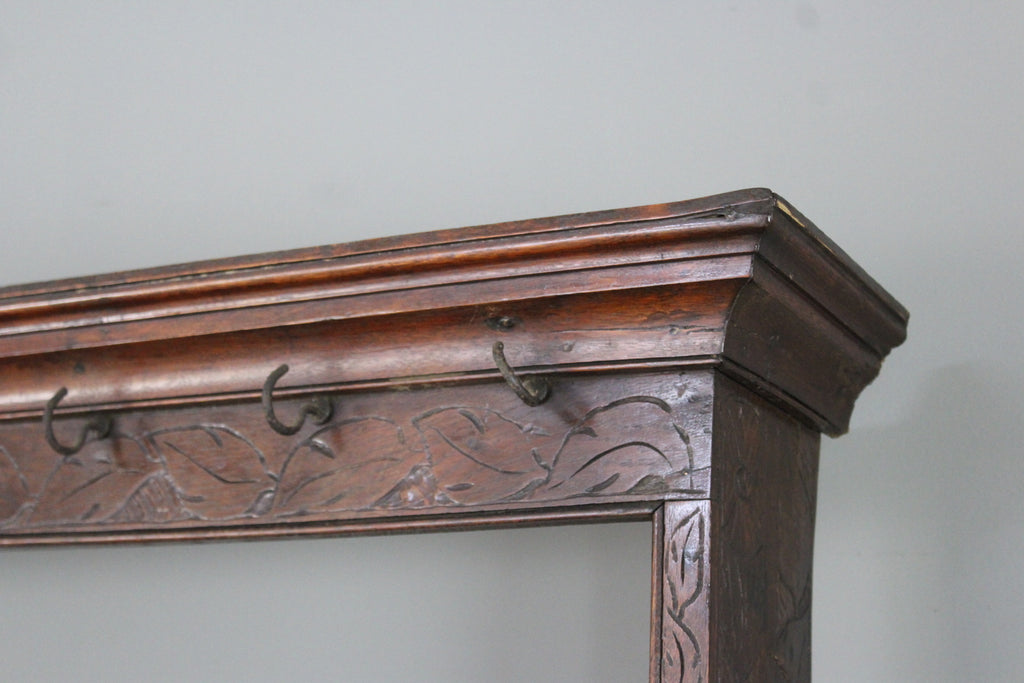 Antique 19th Century Carved Oak & Elm Dresser - Kernow Furniture