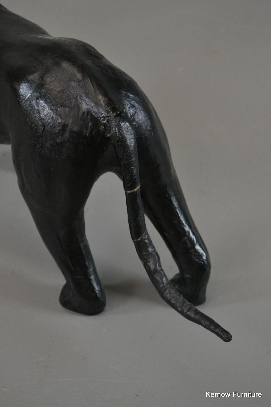 Vintage Black Papier Mache Panther Cat - Kernow Furniture