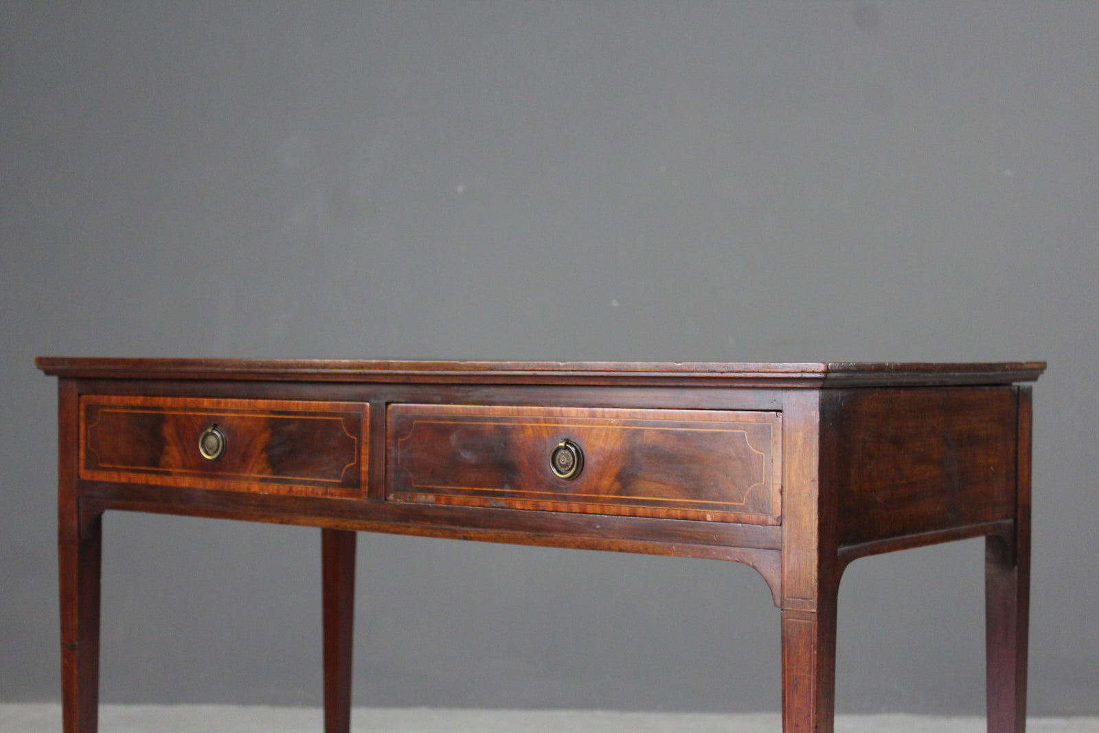 Edwardian Mahogany Writing Table - Kernow Furniture