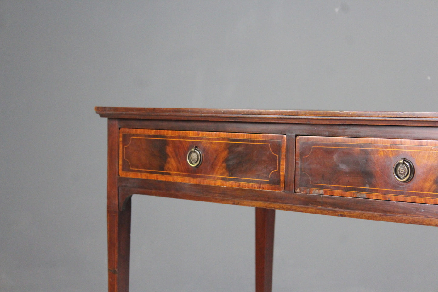 Edwardian Mahogany Writing Table - Kernow Furniture