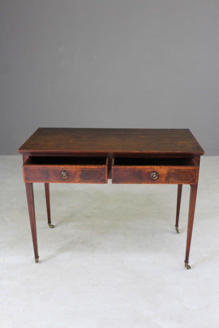 Edwardian Mahogany Writing Table - Kernow Furniture