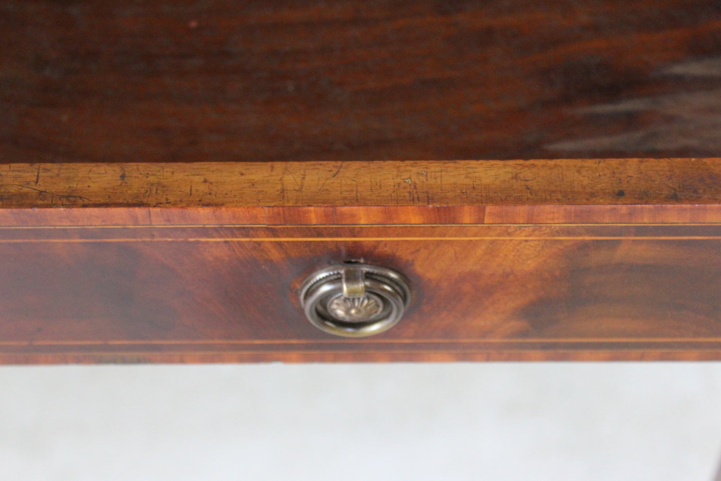 Edwardian Mahogany Writing Table - Kernow Furniture