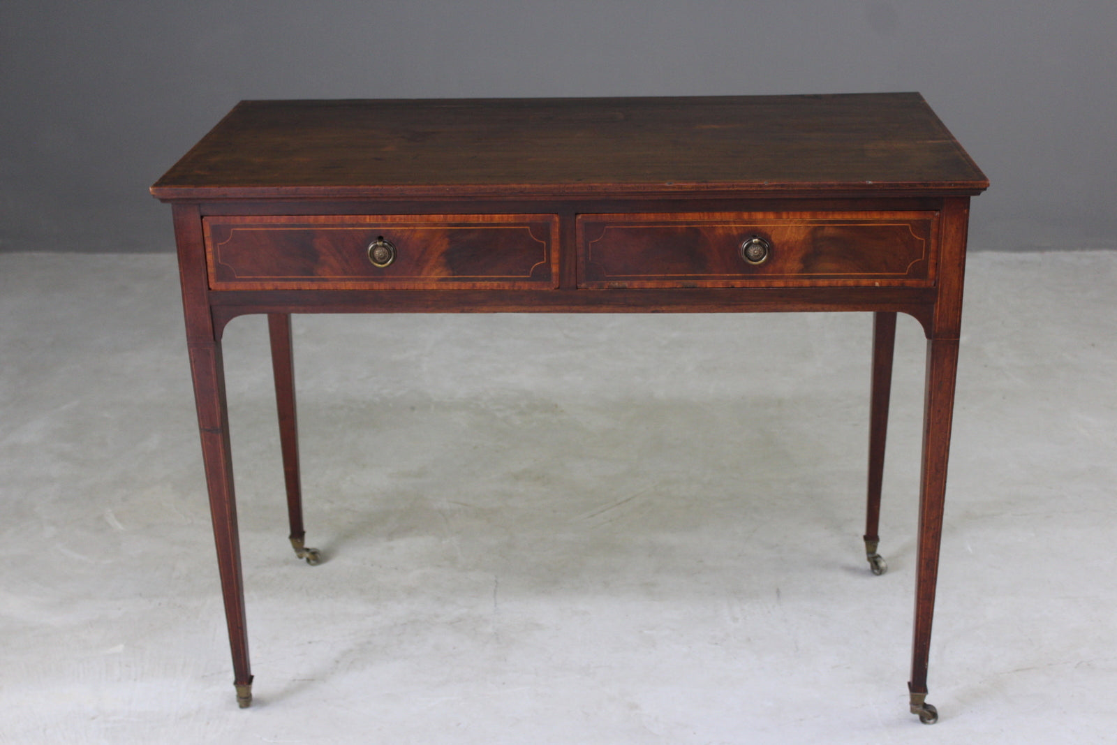 Edwardian Mahogany Writing Table - Kernow Furniture