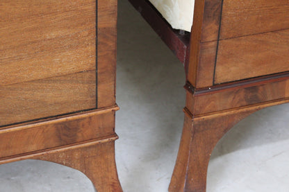 Pair Antique Mahogany Single Bed Frames - Kernow Furniture