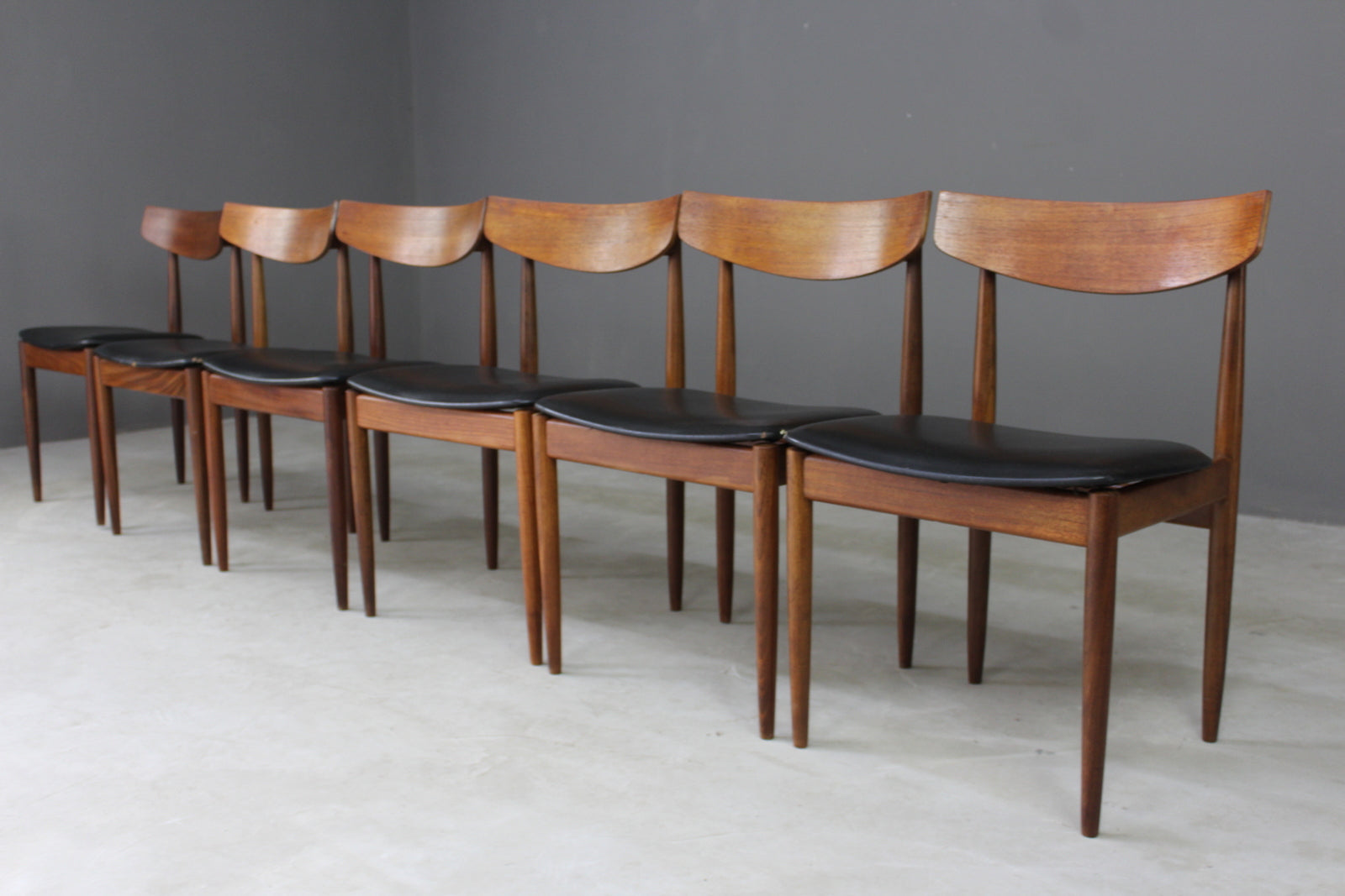 6 Retro E Gomme Dining Chairs - Kernow Furniture