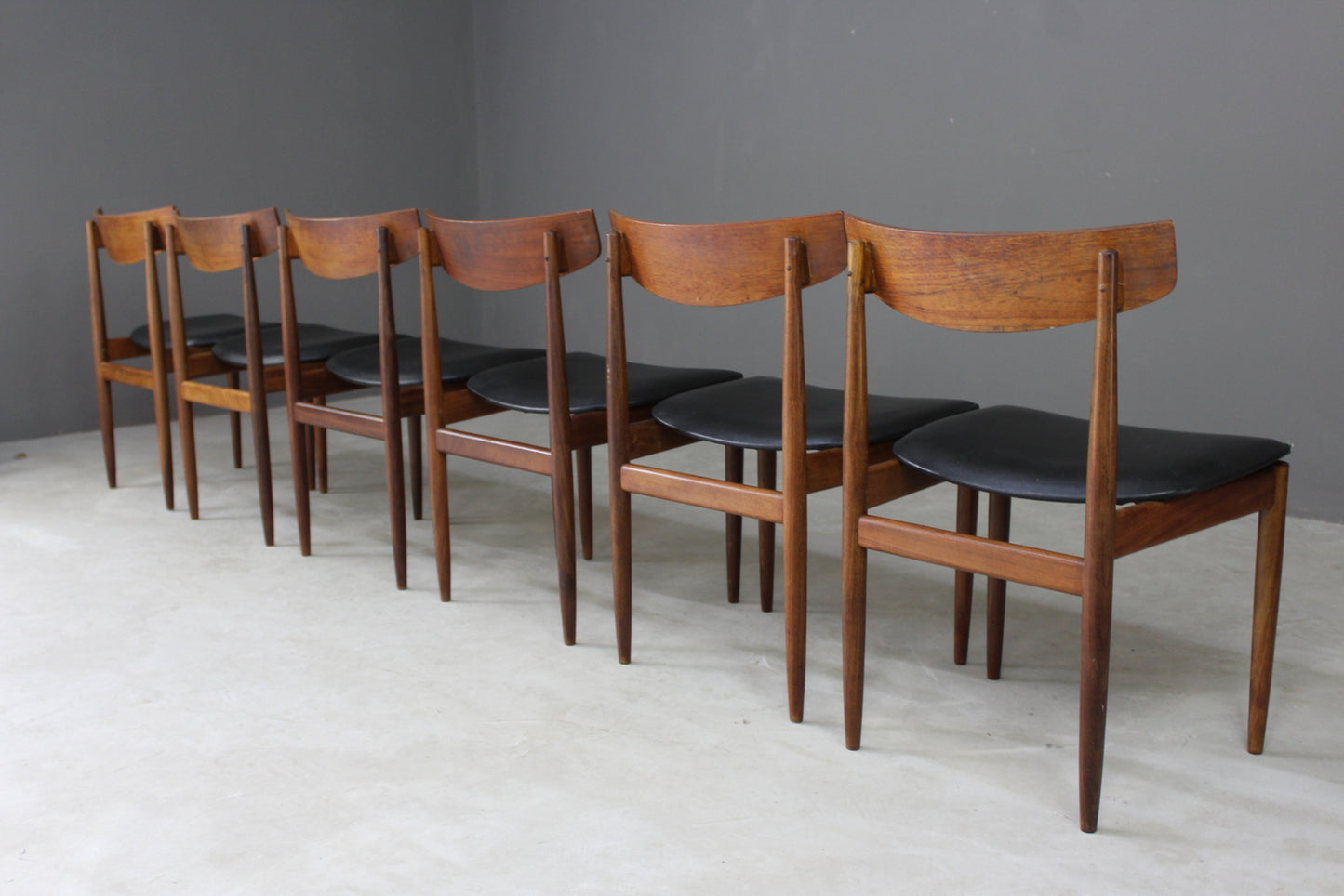 6 Retro E Gomme Dining Chairs - Kernow Furniture