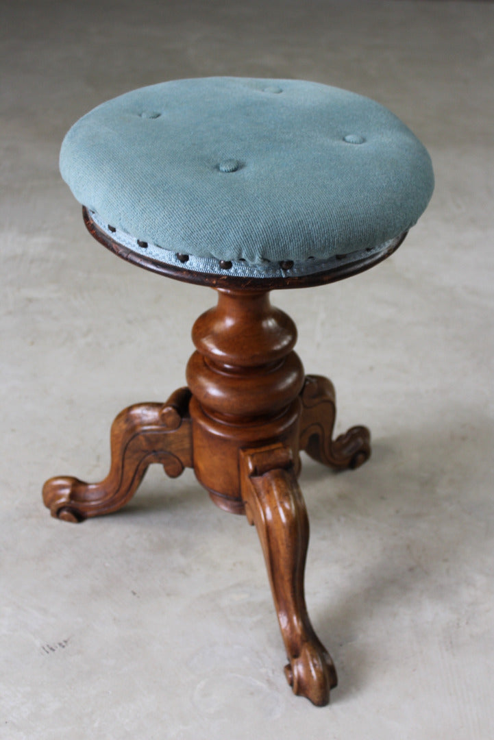 Antique Victorian Music Stool - Kernow Furniture