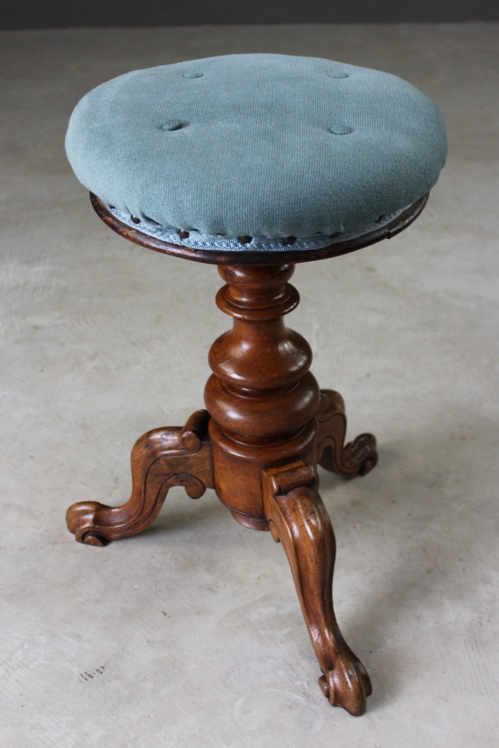 Antique Victorian Music Stool - Kernow Furniture