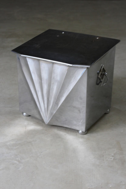 Art Deco Chromium Coal Bucket - Kernow Furniture