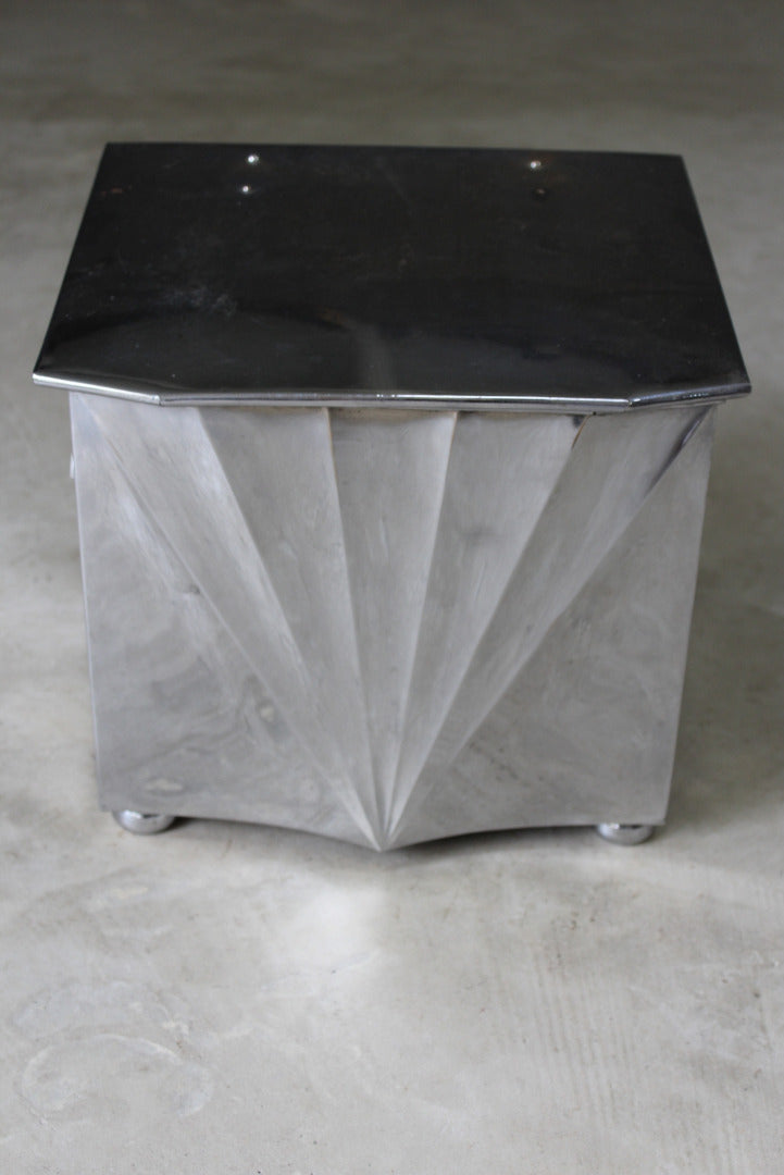 Art Deco Chromium Coal Bucket - Kernow Furniture