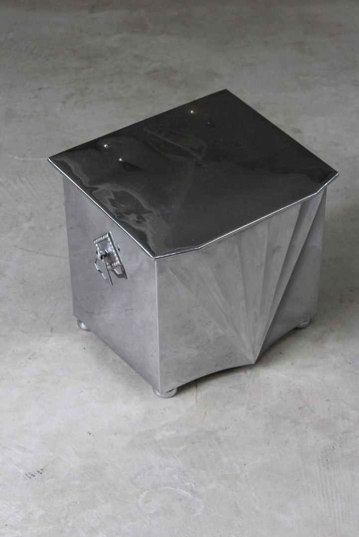 Art Deco Chromium Coal Bucket - Kernow Furniture