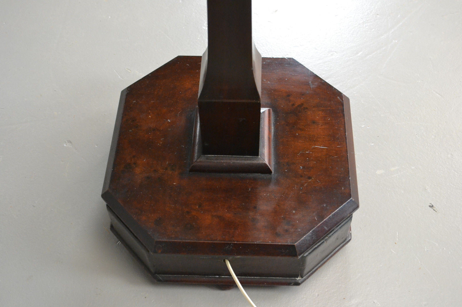 Art Deco Walnut Standard Lamp - Kernow Furniture