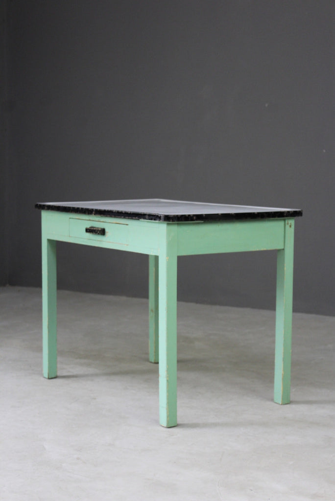 Enamel Top Kitchen Table - Kernow Furniture