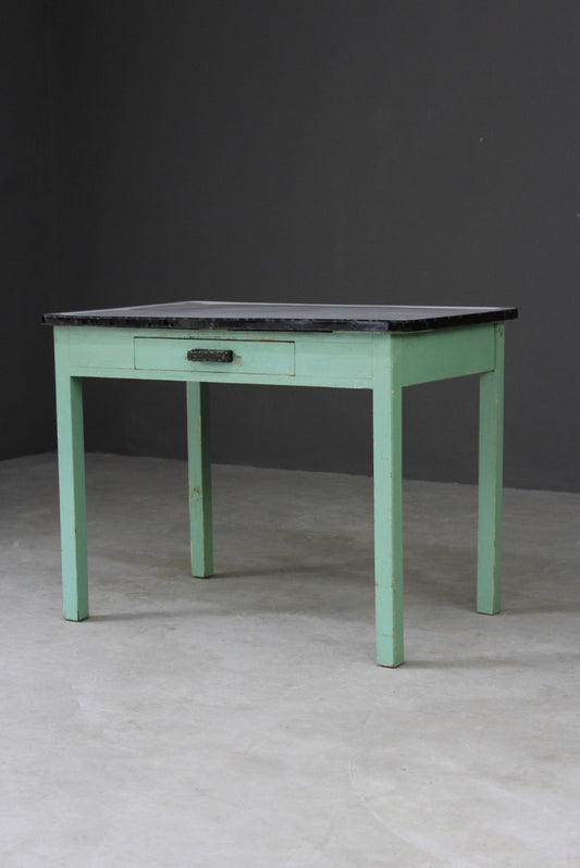 Enamel Top Kitchen Table - Kernow Furniture