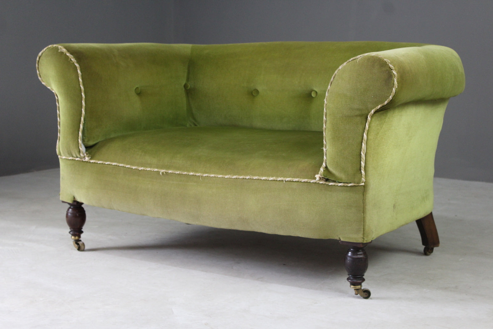 Small Green Chesterfield Sofa - Kernow Furniture