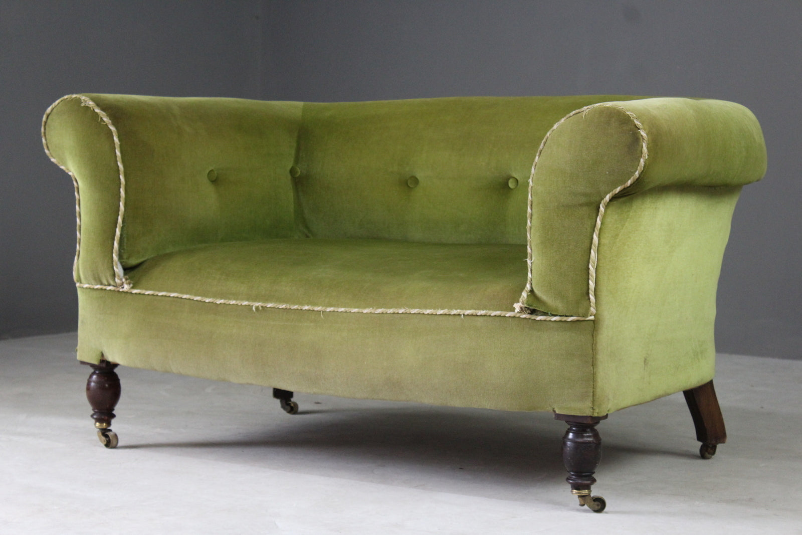 Small Green Chesterfield Sofa - Kernow Furniture