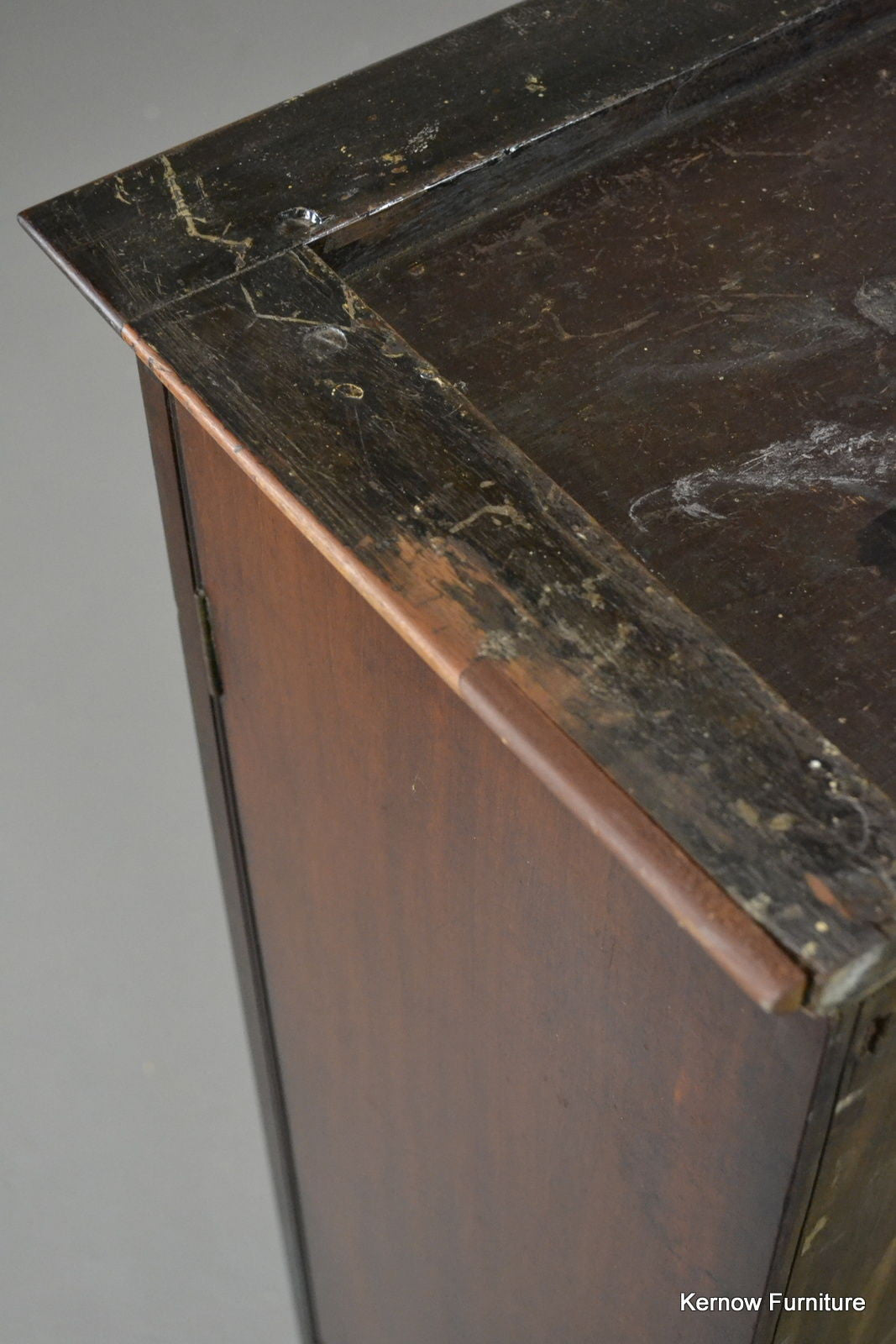 Edwardian Mahogany Glazed Cabinet - Kernow Furniture