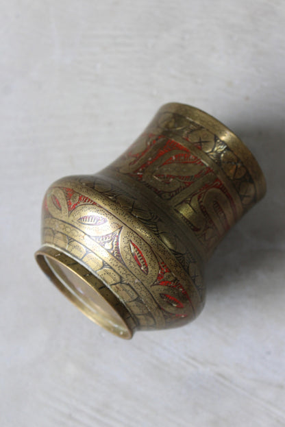 Indian Brass Vase - Kernow Furniture