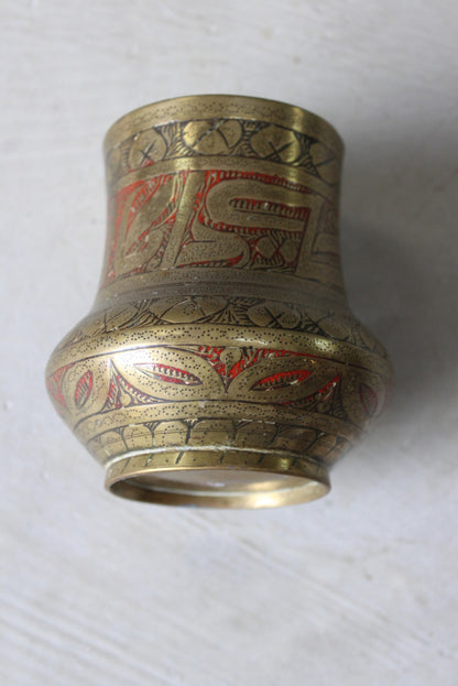 Indian Brass Vase - Kernow Furniture