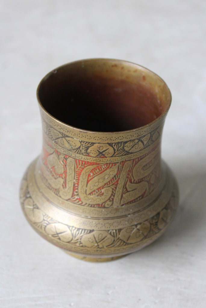 Indian Brass Vase - Kernow Furniture