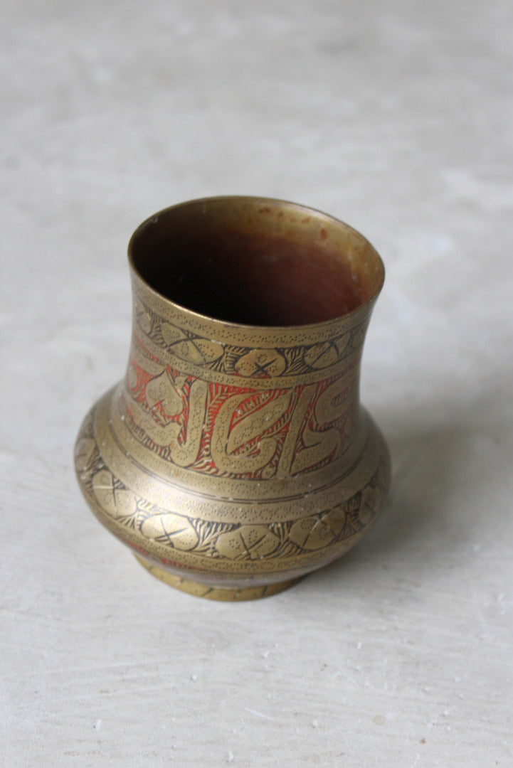 Indian Brass Vase - Kernow Furniture