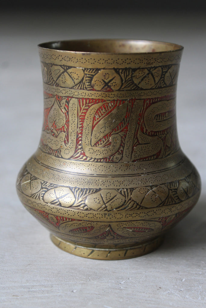 Indian Brass Vase - Kernow Furniture