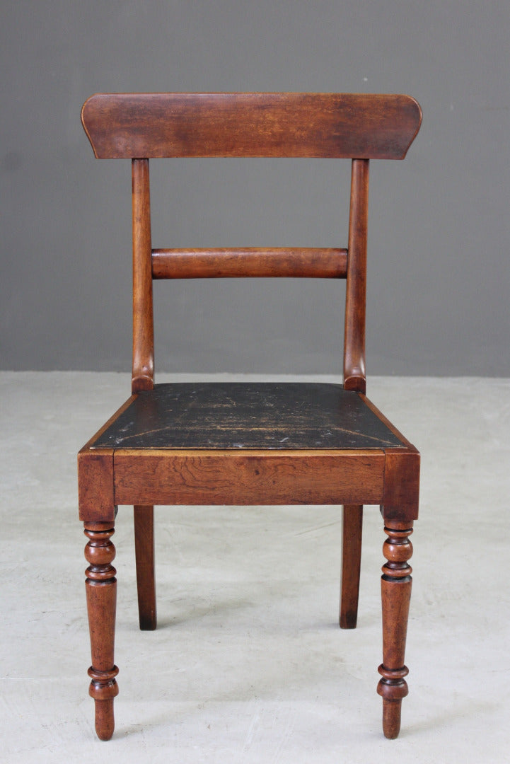 Single Antique Mahogany Bar Back Dining Chair - Kernow Furniture